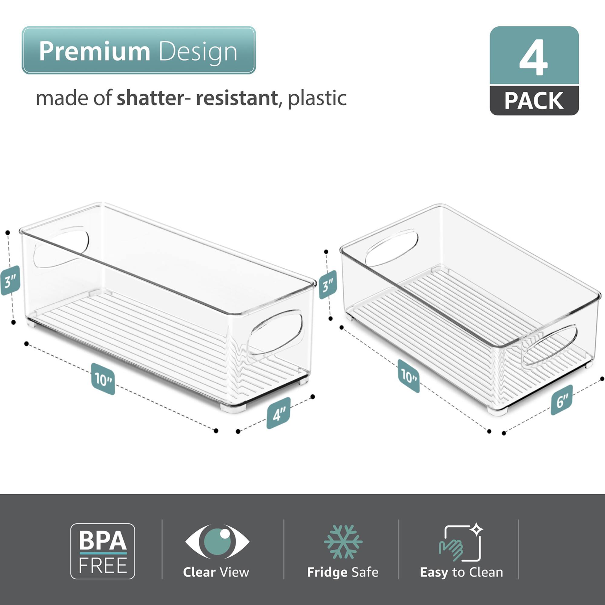Sorbus Clear Stackable Kitchen & Fridge Storage Organizer Set